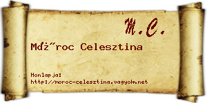 Móroc Celesztina névjegykártya